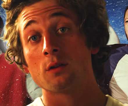 Композитное изображение Карми, наложенное на фотографии Сидни и Ричи из «The Bear»