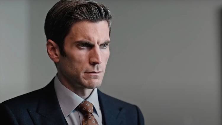 Wes Bentley as Jamie looking upset in Yellowstone