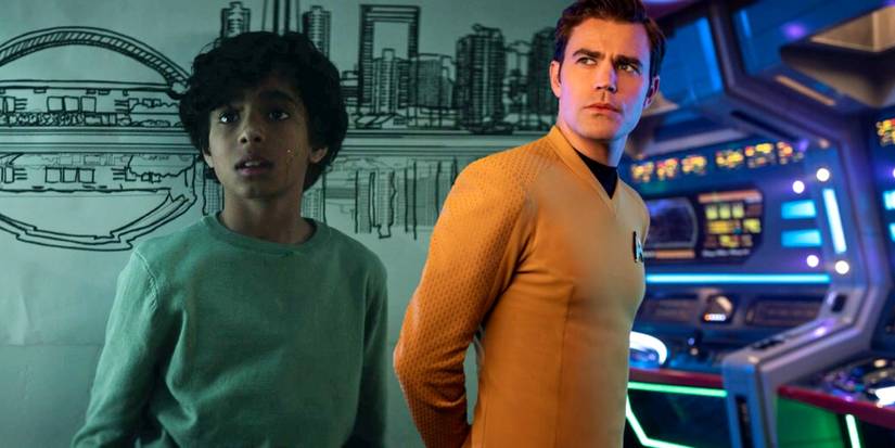 Young Khan and Captain Kirk from Star Trek: Strange New Worlds.