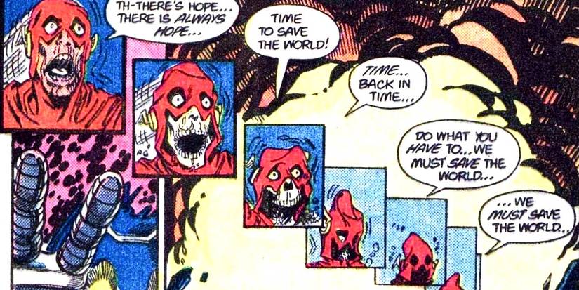 Crisis on Infinite Earths, Barry Allen runs himself to death to save the DC Universe