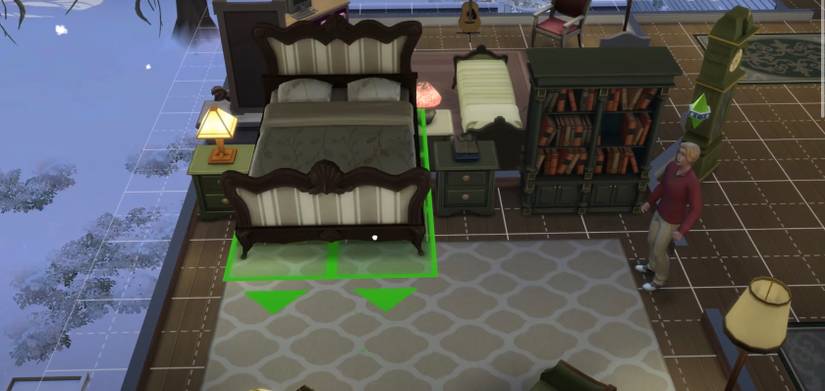 Bed being moved up in The SIms 4