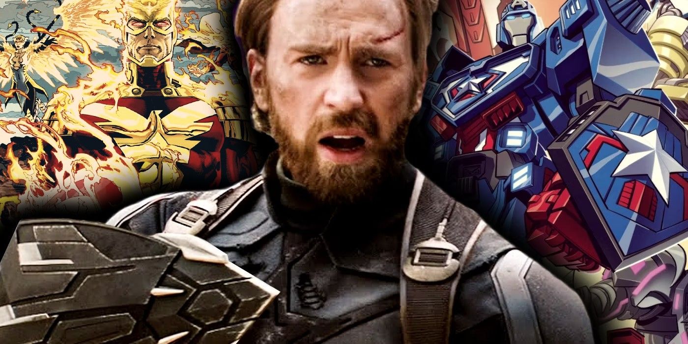 Marvel Captain America – Canottiera Classica Con Ritratto Scudo – Uomo, Taglia Unica