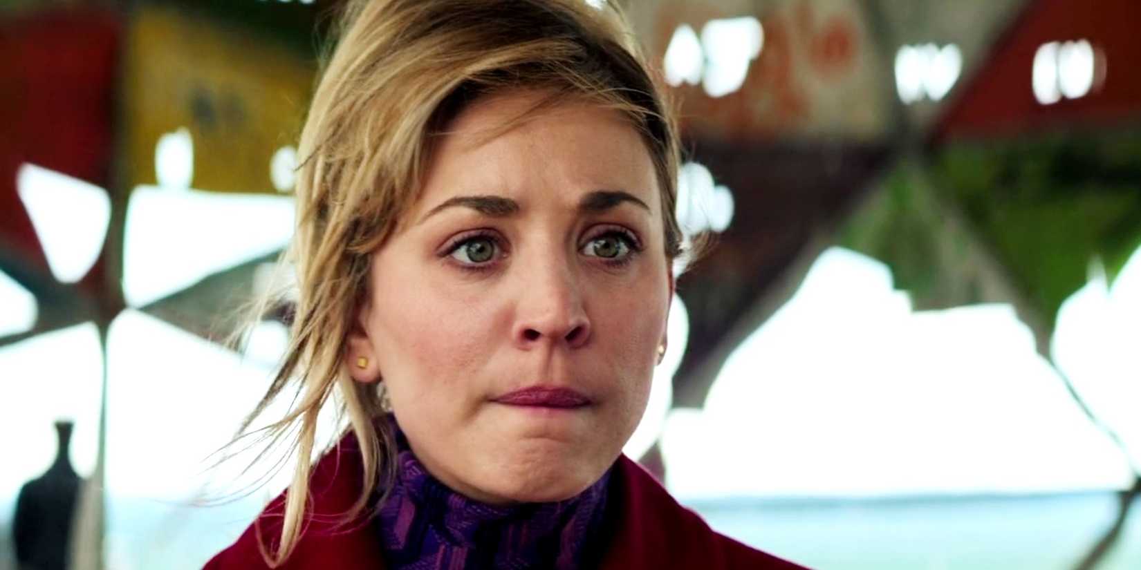 Cassie looking nervous in The Flight Attendant season 2