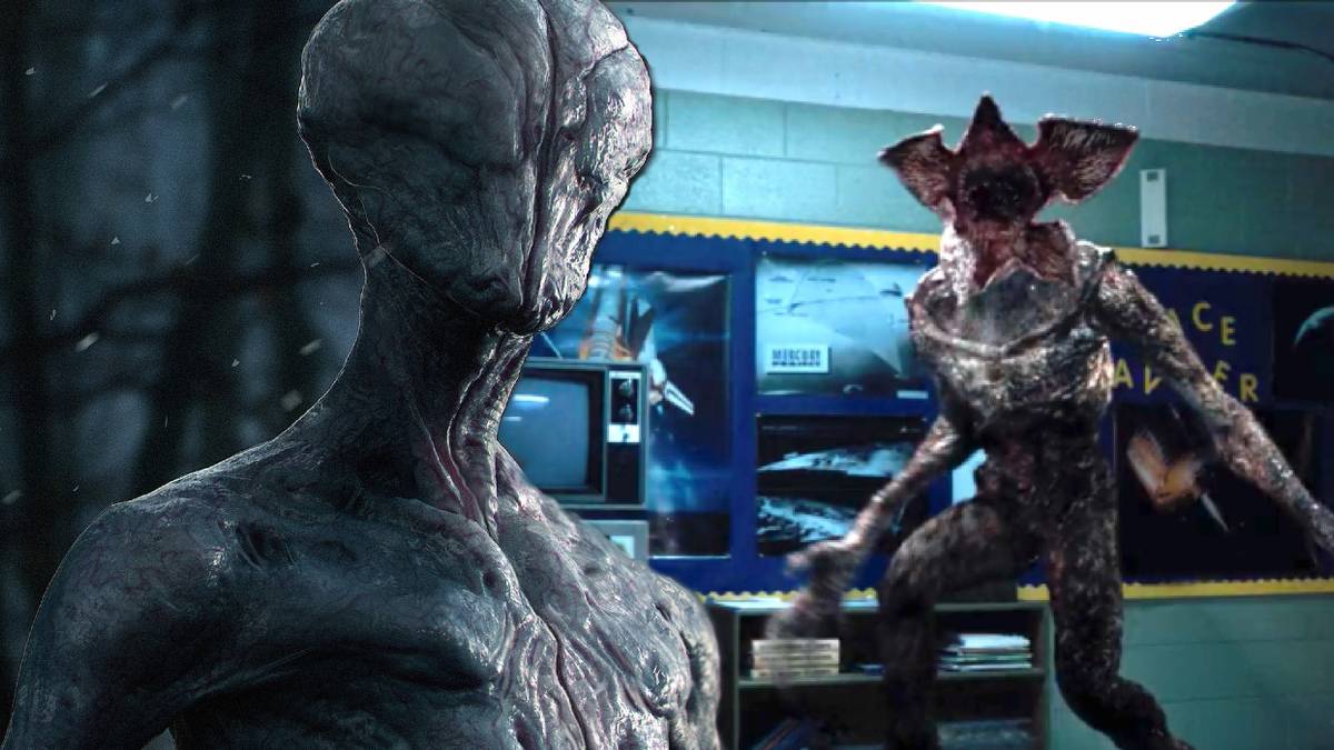 Collage image of the Demogorgon in Stranger Things
