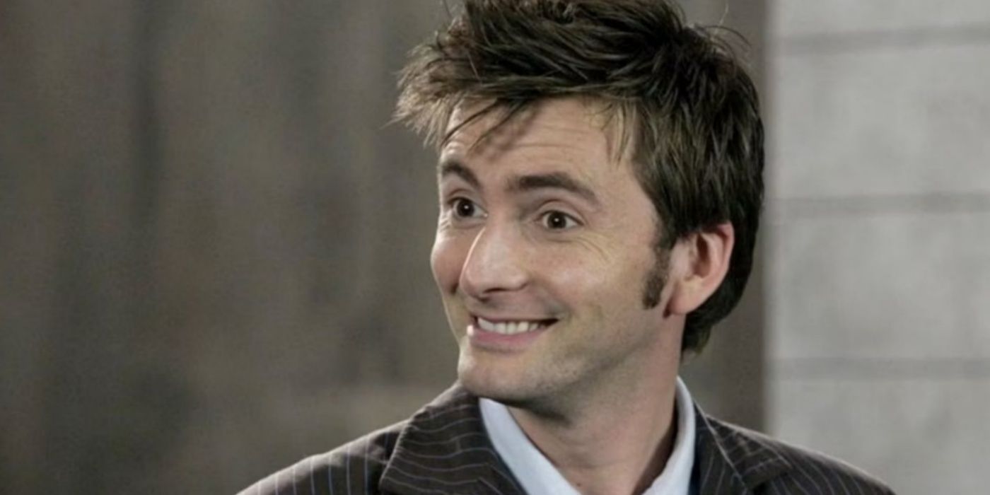 David Tennant as the Tenth Doctor Smiling in Doctor Who