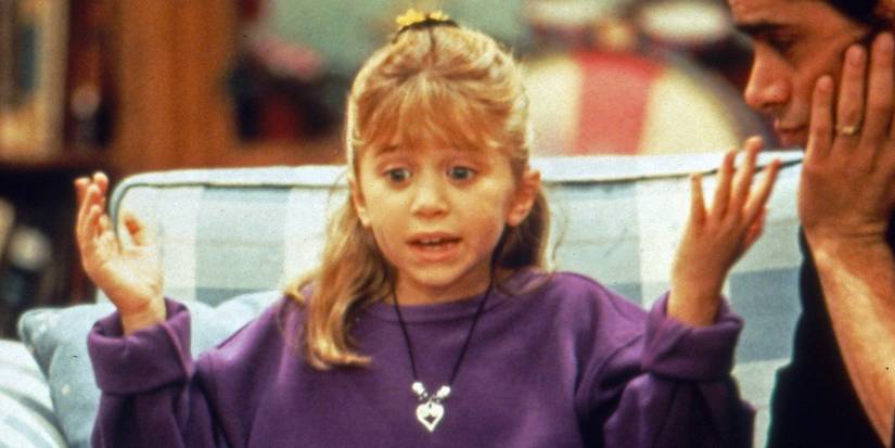 Michelle throwing her hands up in Full House