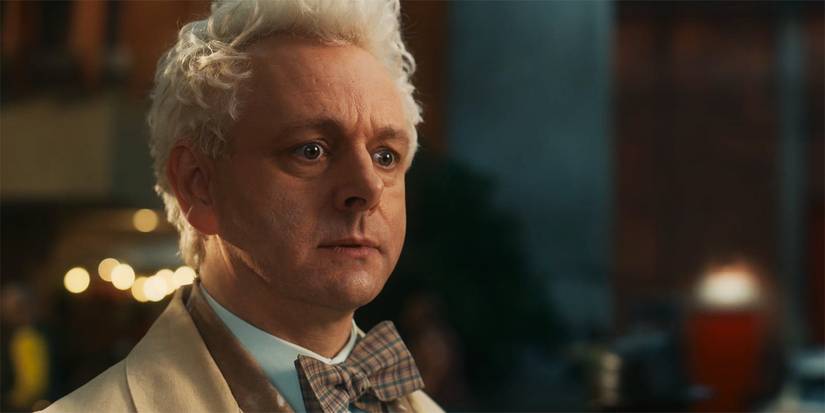 Aziraphale chocado em Good Omens Season 2.
