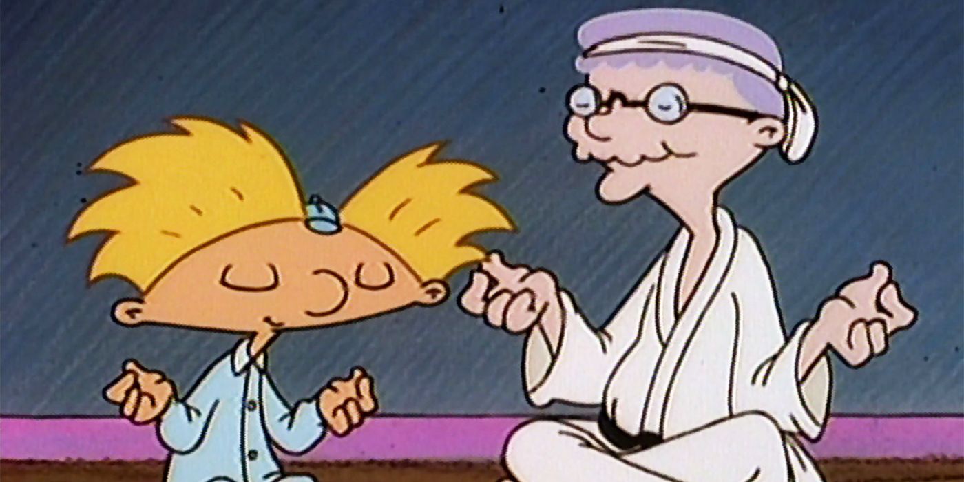 Hey Arnold Arnold and grandma Gertie Pookie meditating
