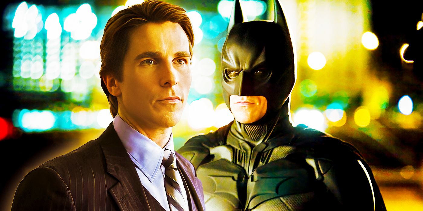 Christian Bale como Bruce Wayne e Batman em O Cavaleiro das Trevas e O Cavaleiro das Trevas Ressurge