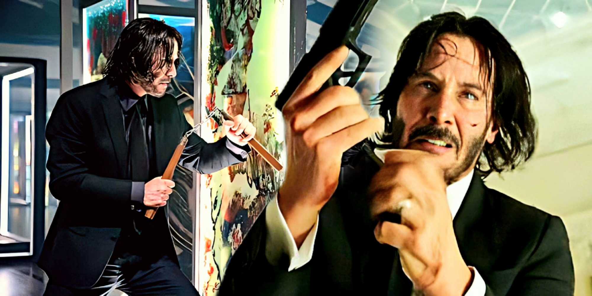 Keanu Reeves Machine Gun 15 Movie Actors Famous For Doing Their Own Stunts