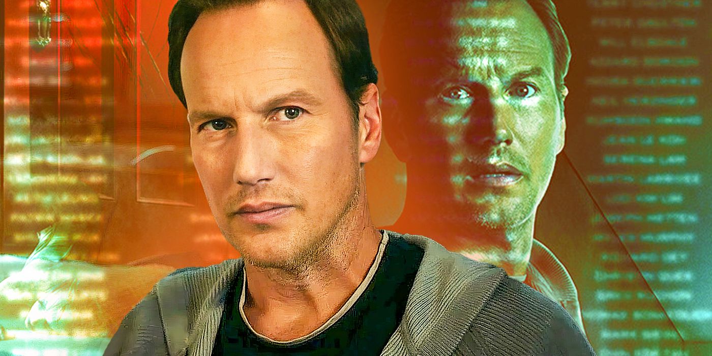A collage image of Patrick Wilson&rsquo;s Josh looking worried in Insidious: Red Door