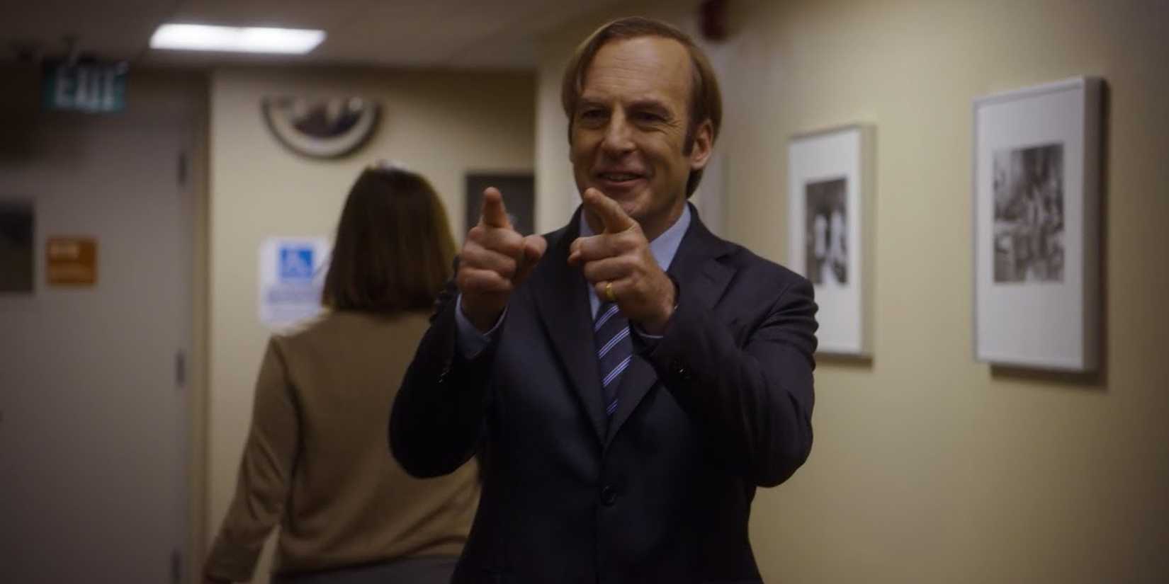 Jimmy faz armas de dedos em melhor chamar Saul