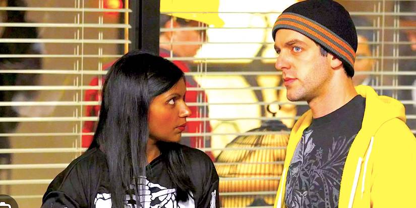 Mindy Kaling's Kelly and BJ Novak's Ryan wear Halloween costumes in The Office