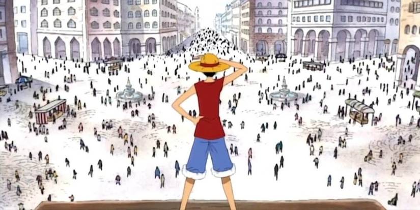 Luffy at Loguetown in One Piece Anime