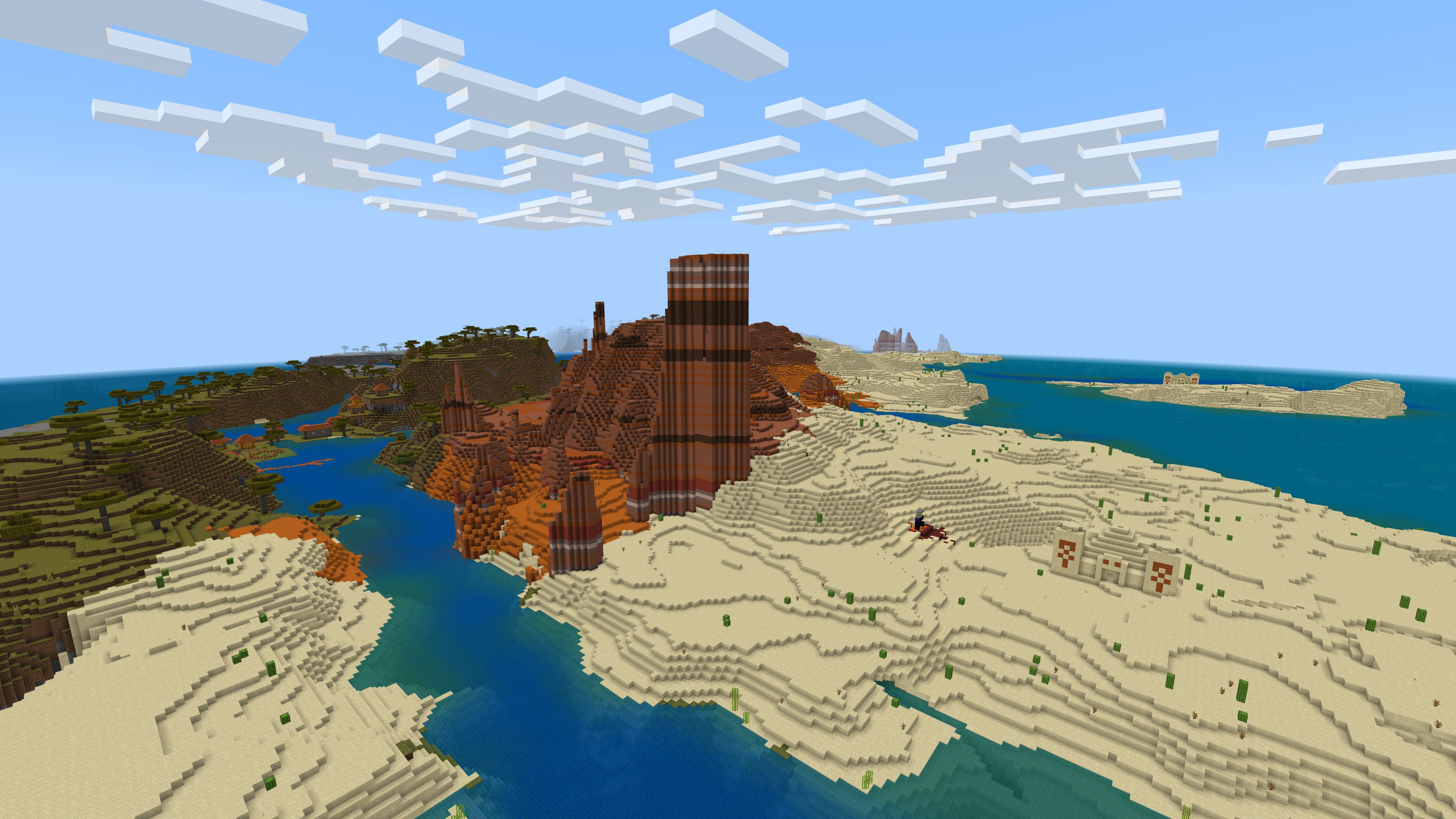 minecraft-1-20-seed-with-savannah-biome-village-and-desert-temples 15 Best Minecraft Seeds For Villages