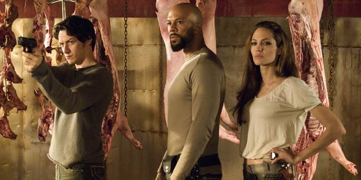 James Mcavoy, Common and Angelina Jolie in Wanted 2008