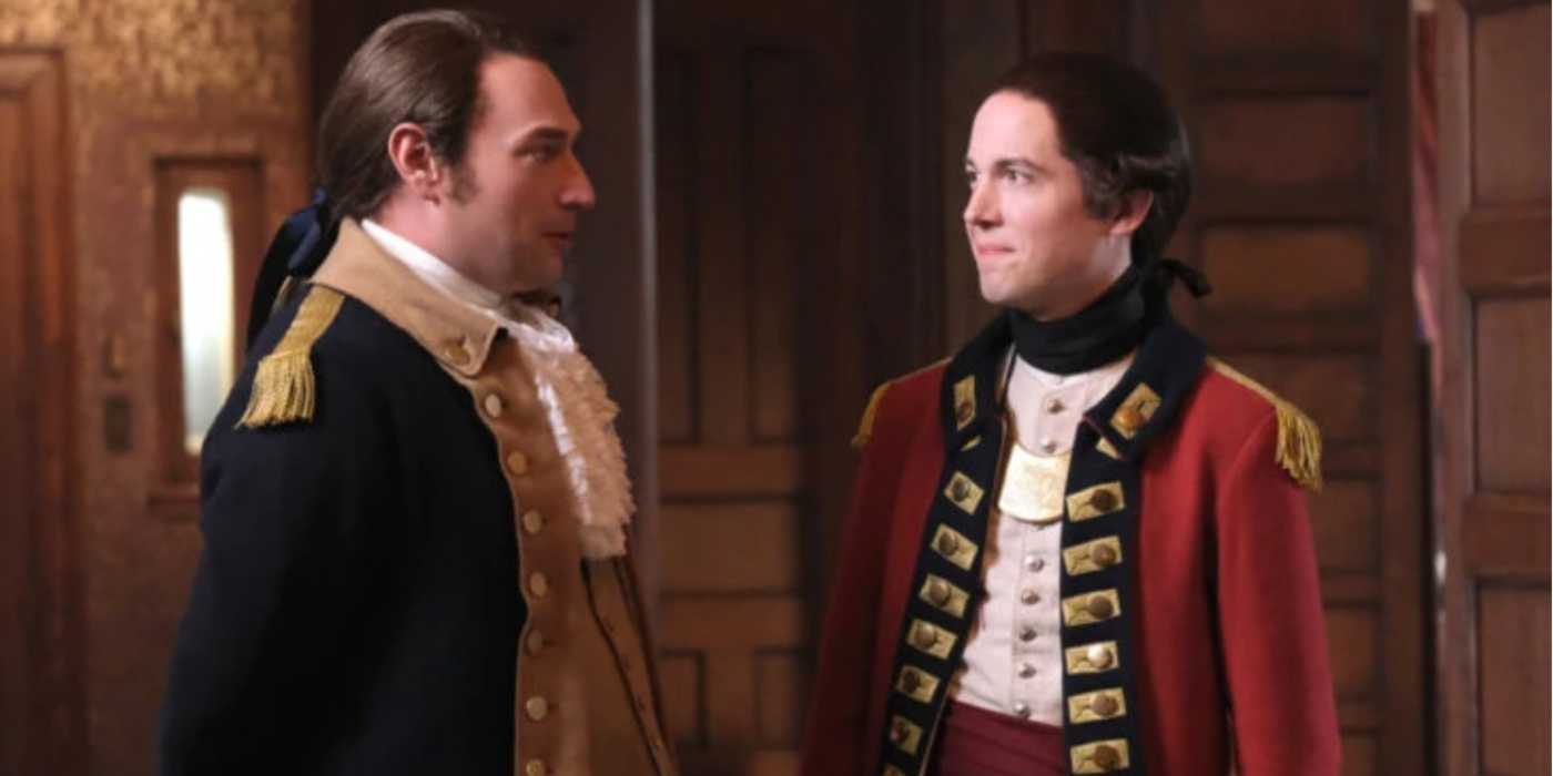 nigel-and-isaac-talking-in-ghosts CBS' Ghosts: Every Ghost Time Period & Backstory Explained