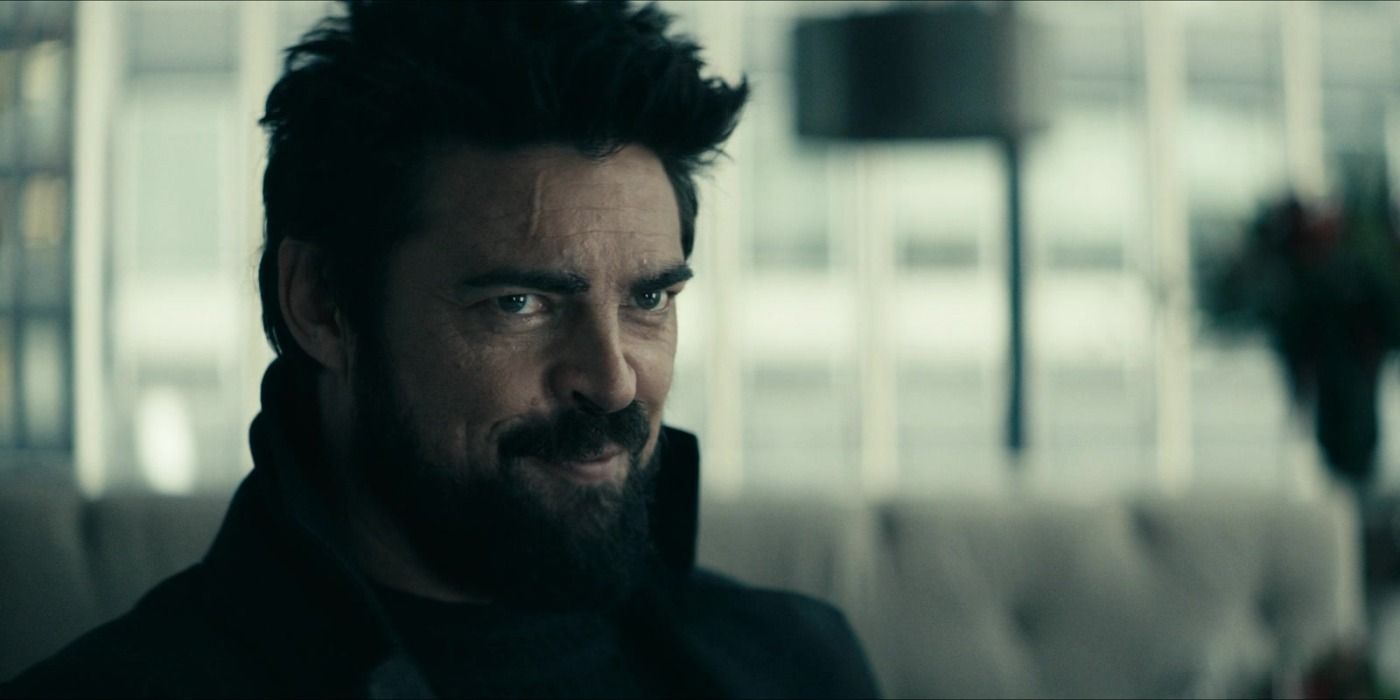 Karl Urban as Billy Butcher looking smug in The Boys.