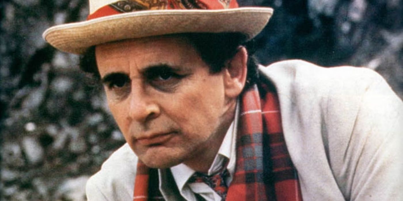Sylvester McCoy as the seventh Doctor wearing a hat in Doctor Who