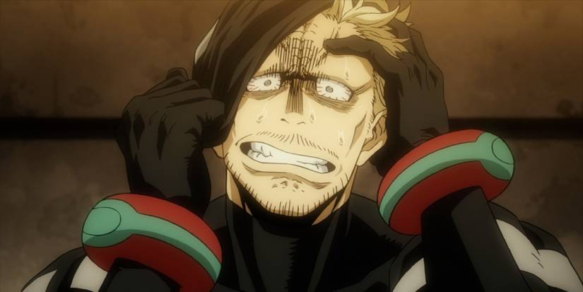 Двойник из "Моя геройская академия", выглядящий обеспокоенным