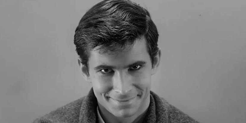 Anthony Perkins as Norman Bates breaks the fourth wall in Psycho 