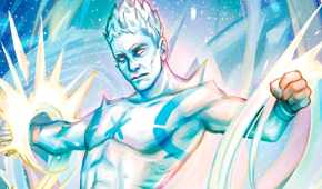 Astonishing Iceman #2 Edge Variant showing Iceman concentrating his powers around his hands