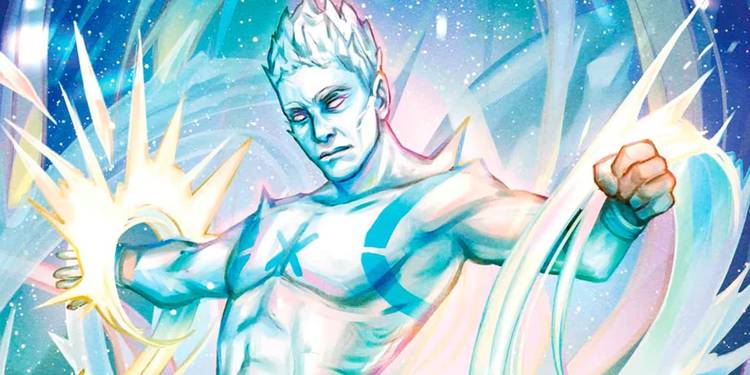 Astonishing Iceman #2 Edge Variant showing Iceman concentrating his powers around his hands