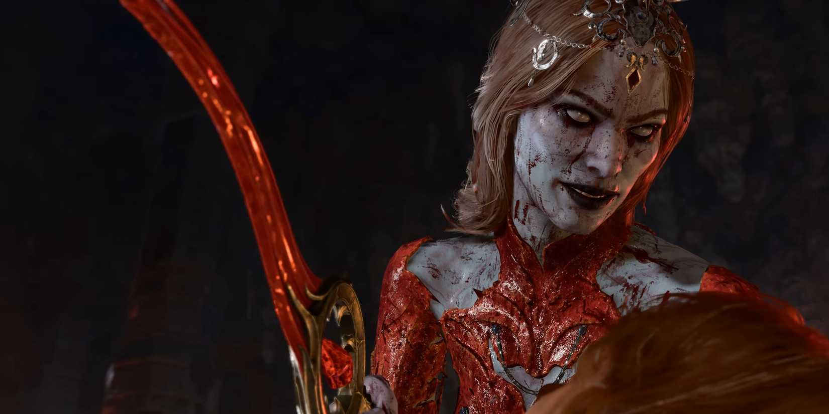 Orin with blade in hand ready to strike in Baldur's Gate 3 