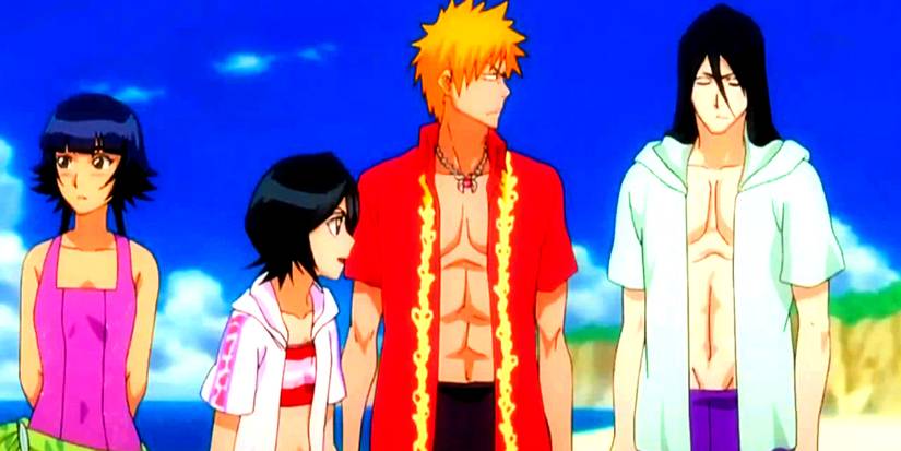 bleach beach episode ichigo rukia byakuya