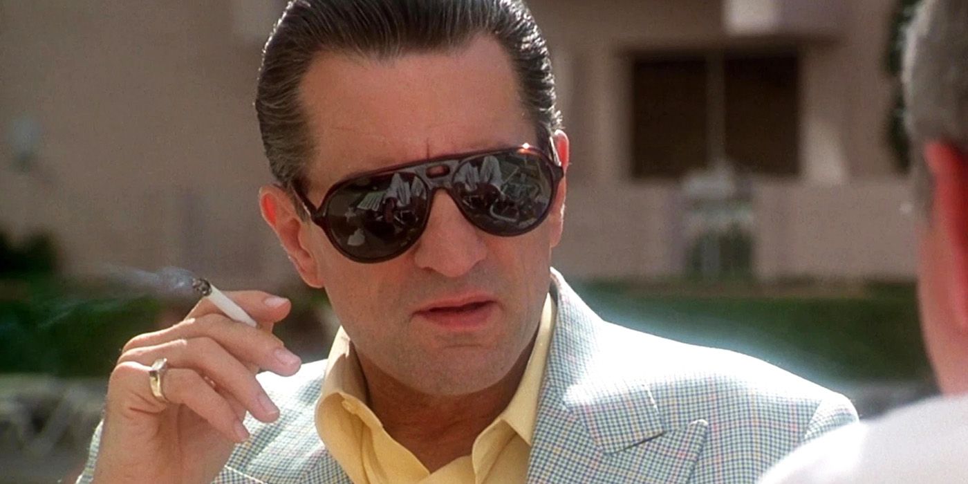 Robert De Niro as Sam Ace Rothstein smoking in Casino