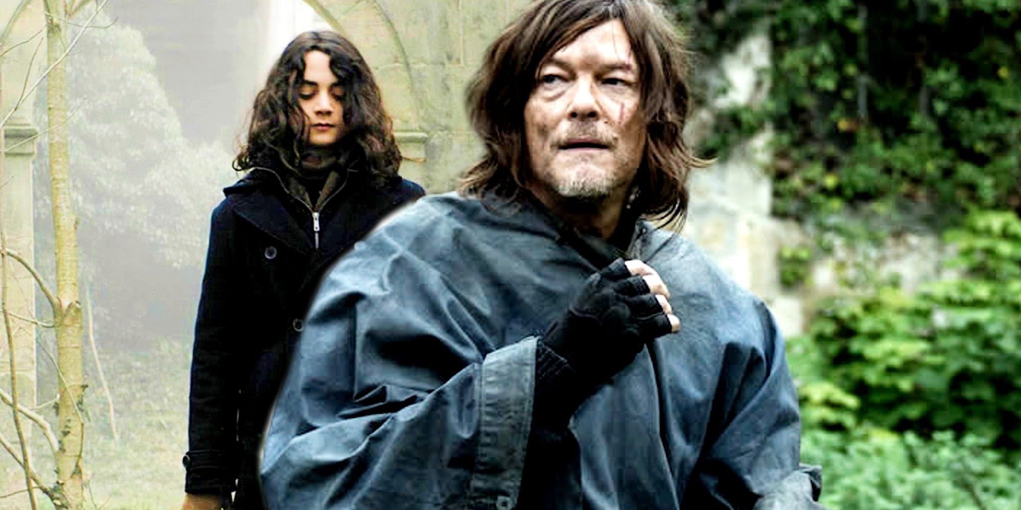 Custom image of Laurent (Louis Puech Scigliuzzi) and Daryl (Norman Reedus) in The Walking Dead: Daryl Dixon