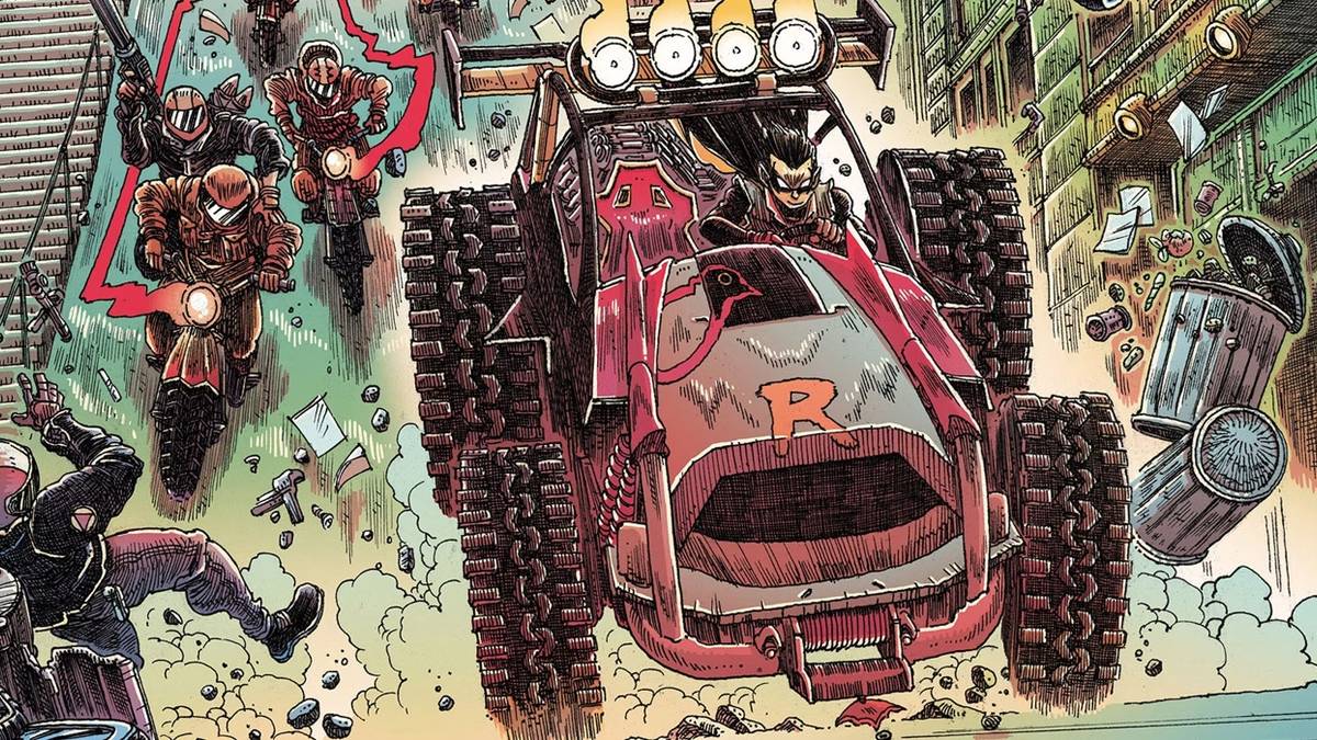 Robin's Improved Batmobile Proves Its Power in a Thrilling Car Chase