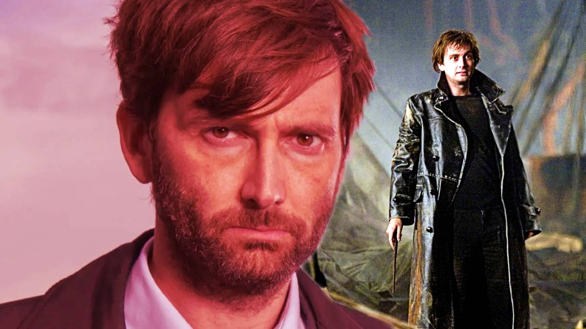 David Tennant in Broadchurch and Harry Potter collage.