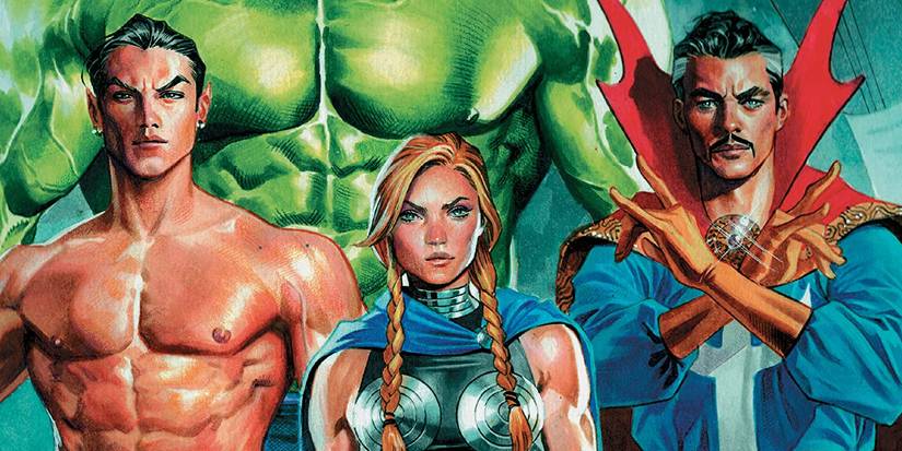 Banner dos Defensores, Hulk, Namor, Strange, Thor
