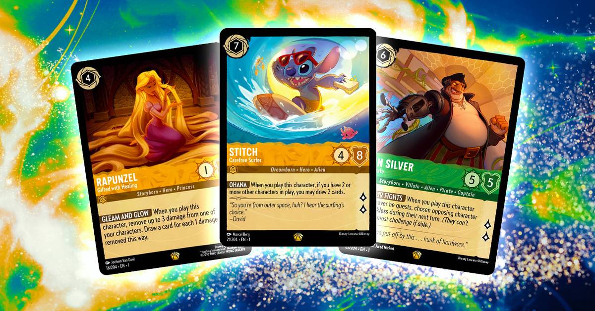 lorcana first chapter cards Ravensburger Disney TCG: The - Ruby & Emerald Single-Player Starter Deck | Engaging Gameplay | Over 200 Original Disney Artworks 3 uncommon cards All 12 Legendary Cards In