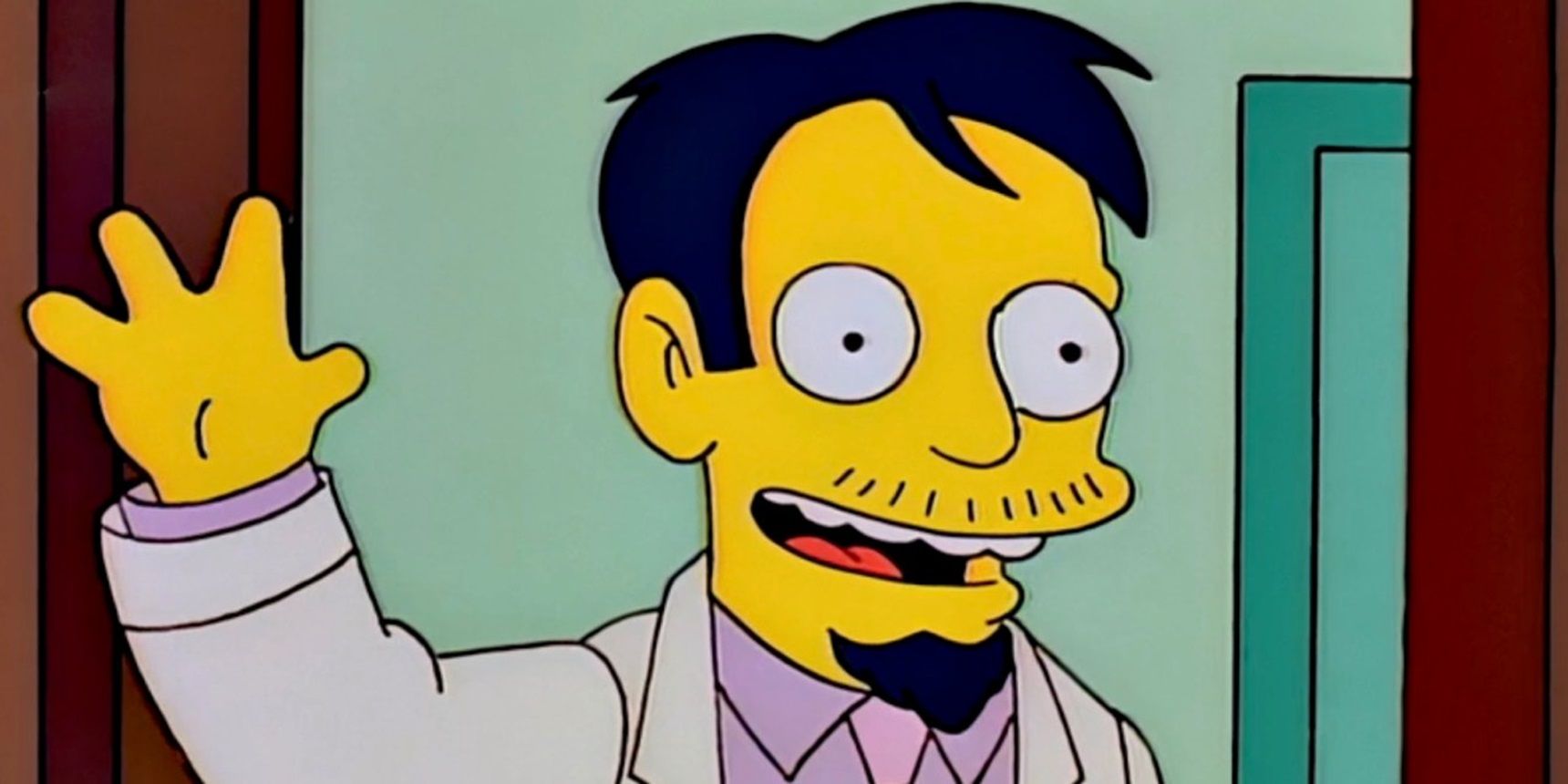 Dr Nick waving in The Simpsons
