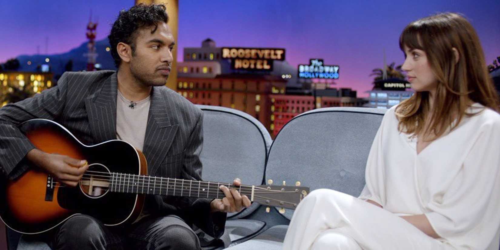 Himesh Patel singing to Ana de Armas in a deleted scene from Yesterday