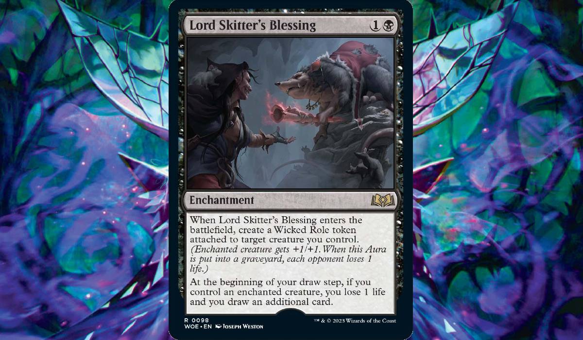 EXCLUSIVE MTG Wilds of Eldraine Card Reveal: Lord Skitter's Blessing