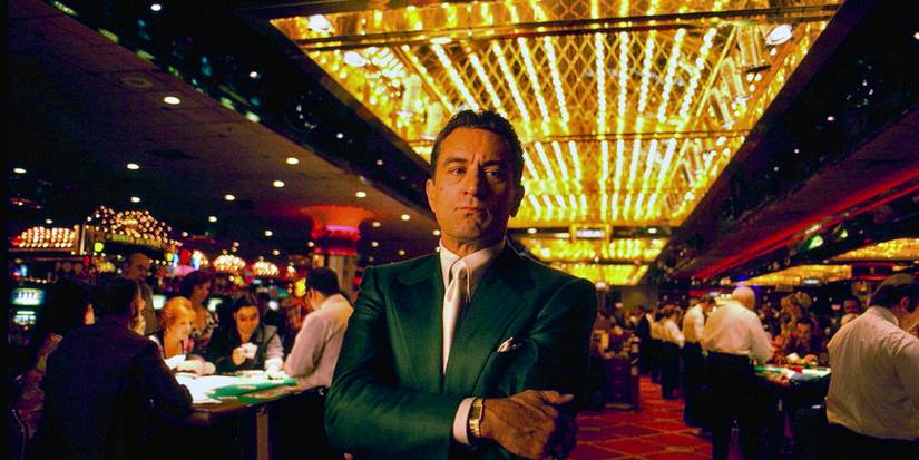 Robert De Niro with his arms folded in Casino