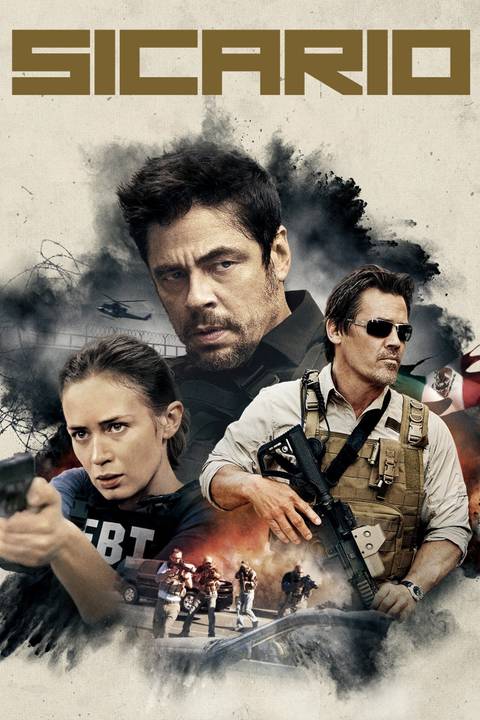 The poster for the Sicario franchise, showcasing the film's dark and gritty tone