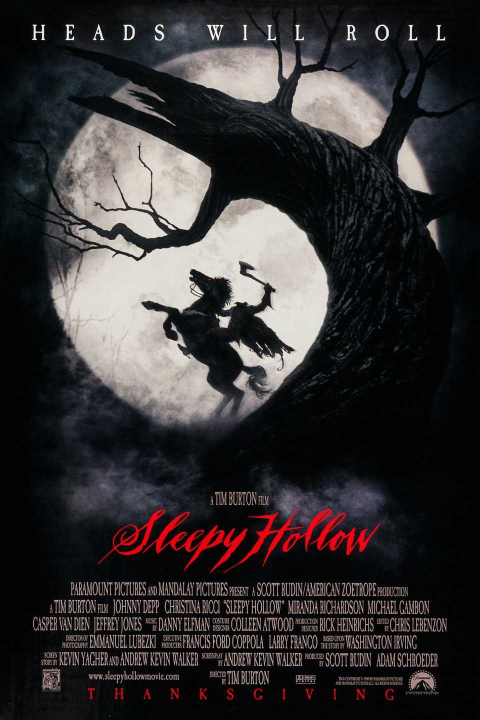 Pôster oficial do filme Sleepy Hollow (1999)
