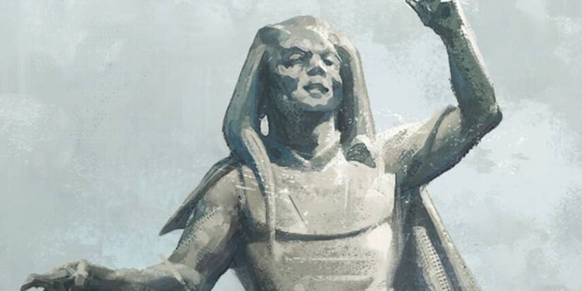 A statue of Ry Nymbis in Star Wars.
