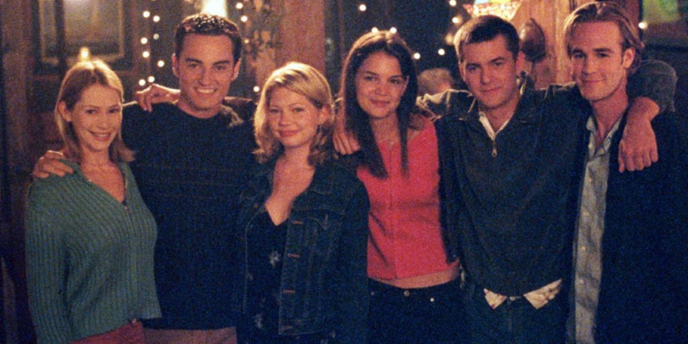 The Capeside gang at a party in Dawson's Creek