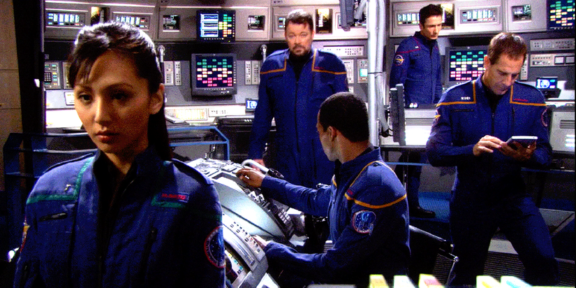 Ponte da Enterprise no episódio final de Star Trek: Enterprise