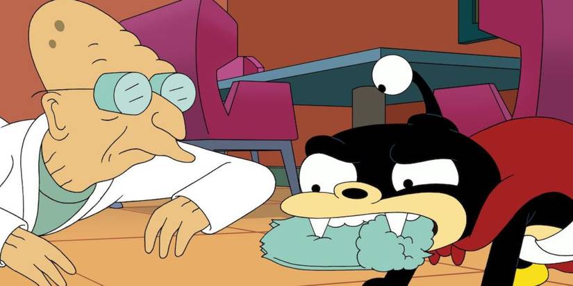 The Professor and Nibbler in Futurama season 11, episode 4