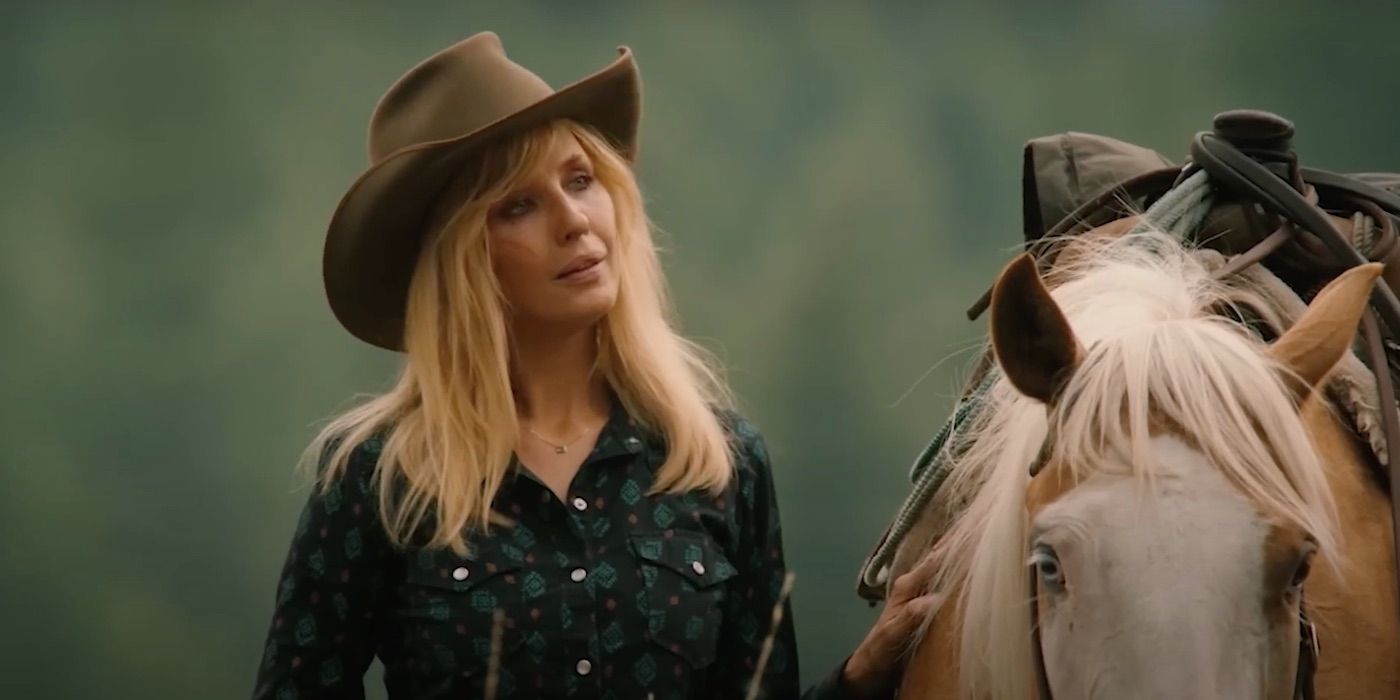 Beth next to a horse in Yellowstone Season 5