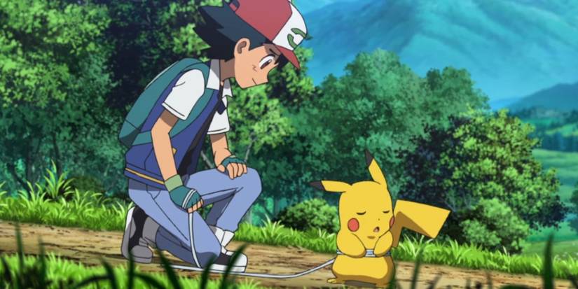 Pokemon the Movie: I choose you - Ash tries to reason with Pikachu.