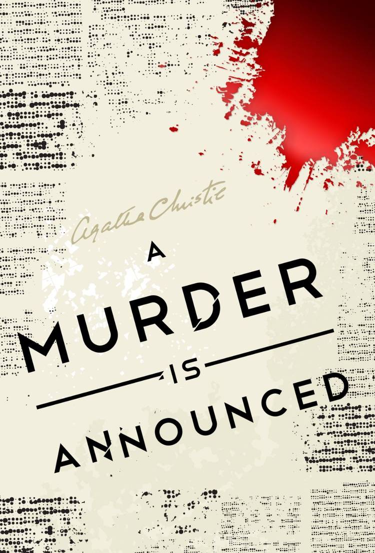 Cover art of A Murder is Announced showing the title on the front page of a newspaper.