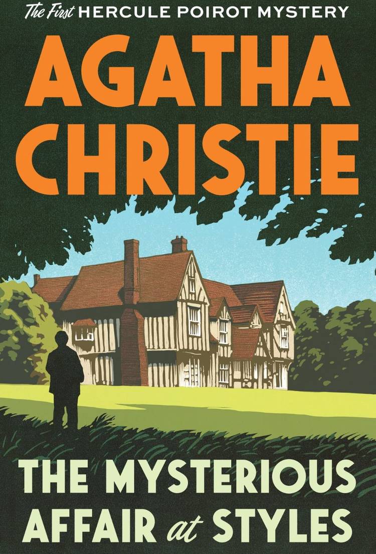 Cover art of The Mysterious Affair at Styles of a man looking at a large country house.