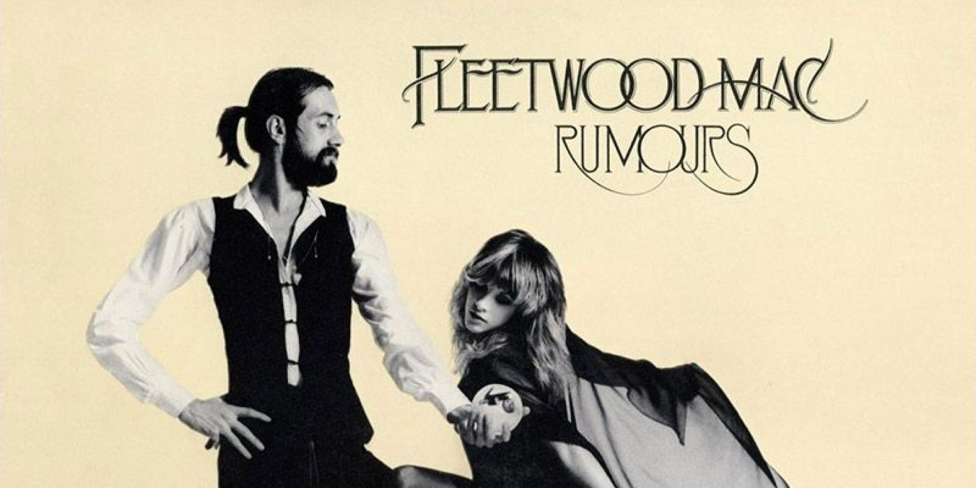 Mick Fleetwood and Stevie Nicks appear on the cover of Fleetwood Mac's Rumors